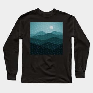 Green Mountain Starry Majesty Abstract Long Sleeve T-Shirt